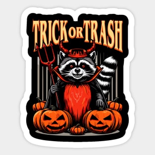 Trick or Trash Racoon Sticker